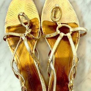 Size 7 Joan and David gold sandals